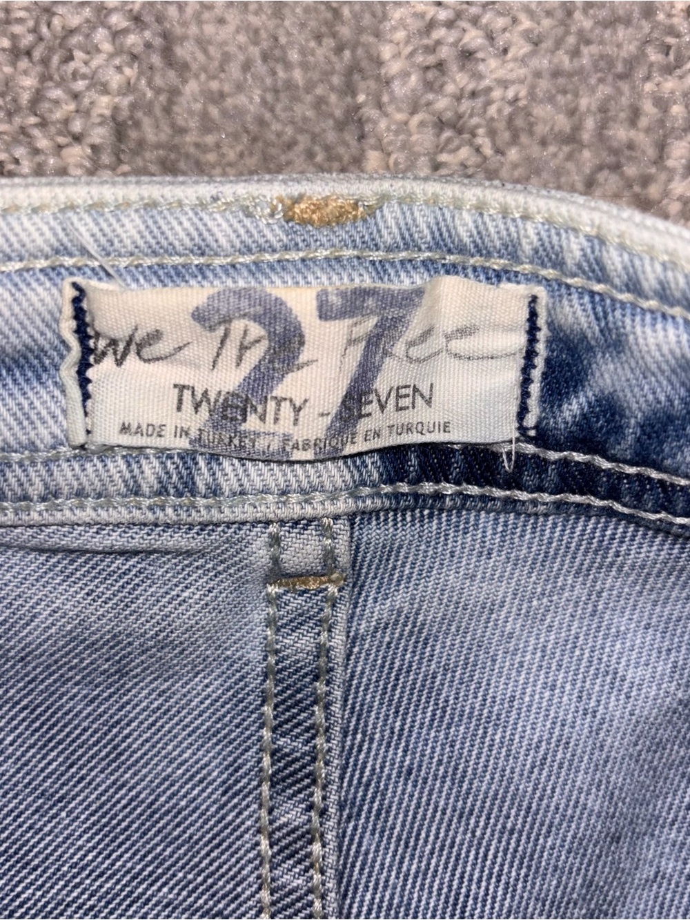 We The Free Firecracker Flare Jeans Light Wash Star Patch Bareback Women’s Sz 27 - Picture 4 of 12